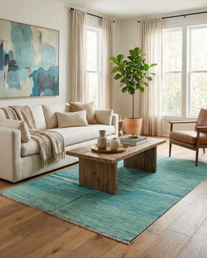 4' x 6' Hand Woven Kilim Modern Wool Rug