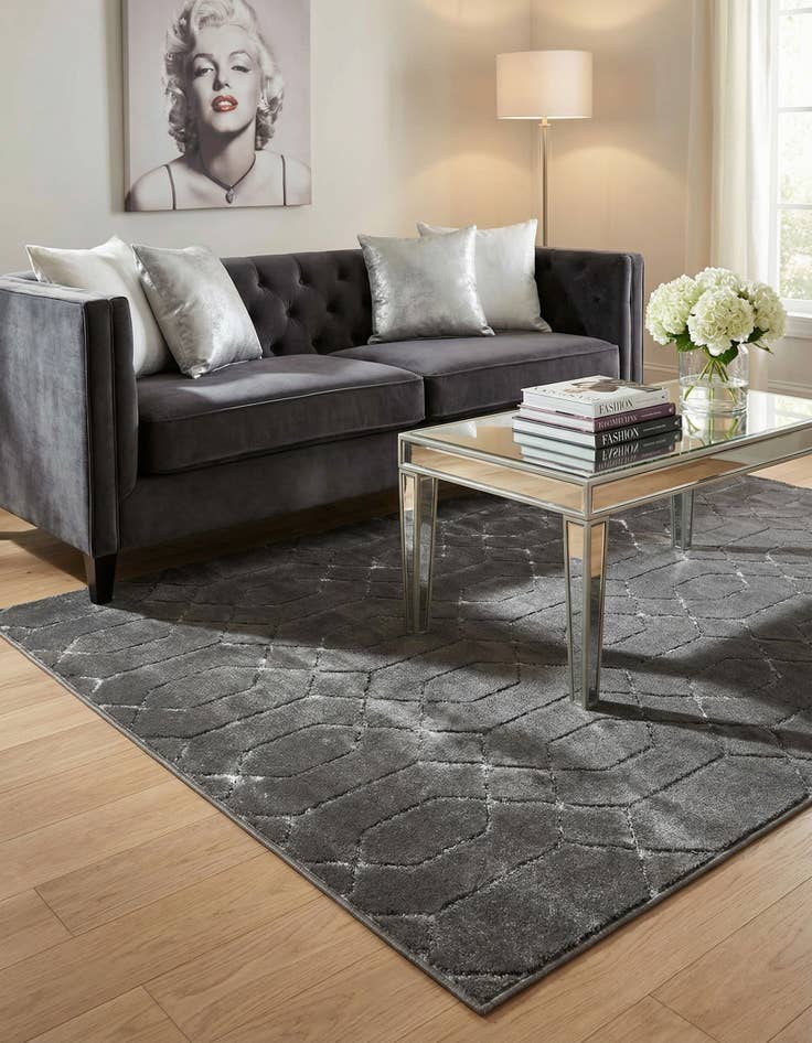 Detail image of 4' x 6'  Marilyn Monroe™ Glam Trellis Rug