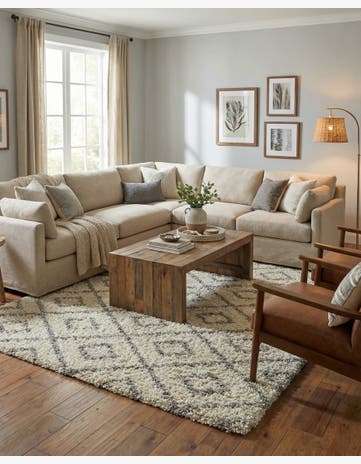 9' x 12' Trellis Shag Rug