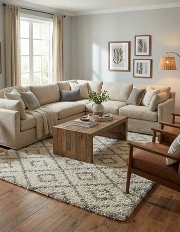 9' x 12' Lattice Shag Rug