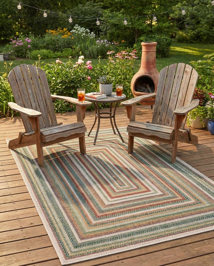 Detail image of 4' x 6' Easy-Clean Baja Indoor / Outdoor Rug