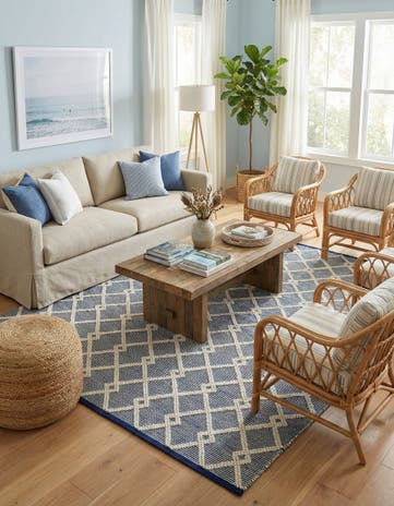 Blueberry Hand Knotted Jill Zarin Dorset Square Rug