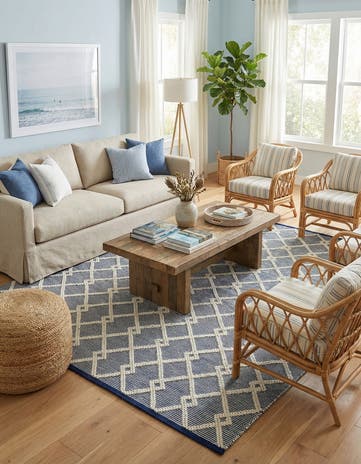 Blueberry Hand Knotted Jill Zarin Dorset Square Rug