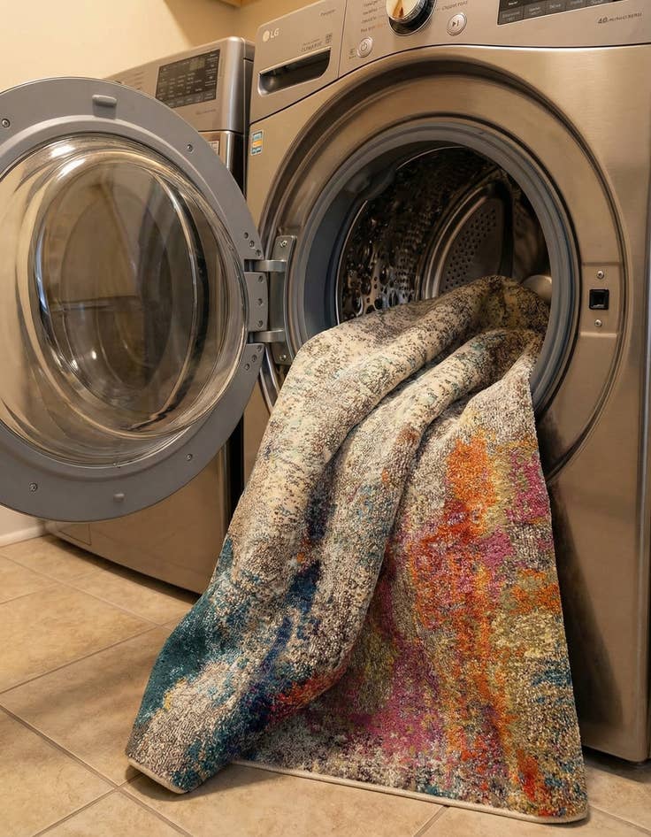 Detail image of 7' x 10'  Washable Spectrum Rug