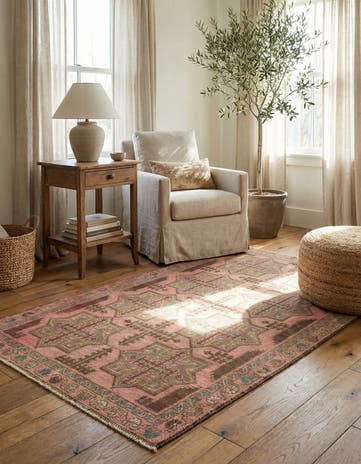 3' 5 x 6' 2 Hand Knotted Ultra Vintage Persian Wool Rug
