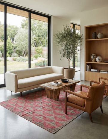 6' 10 x 9' 6 Hand Woven Kilim Modern Wool Rug