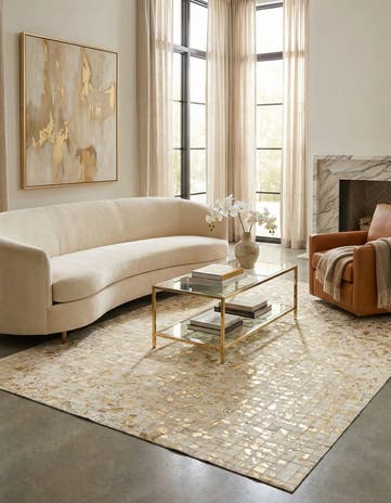 5' x 7' 11 Cowhide Stocks Rug