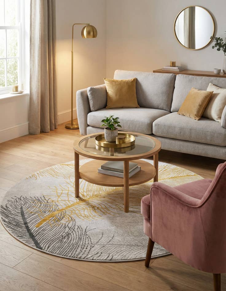 Detail image of 5' 3 x 5' 3 Finsbury Round Rug