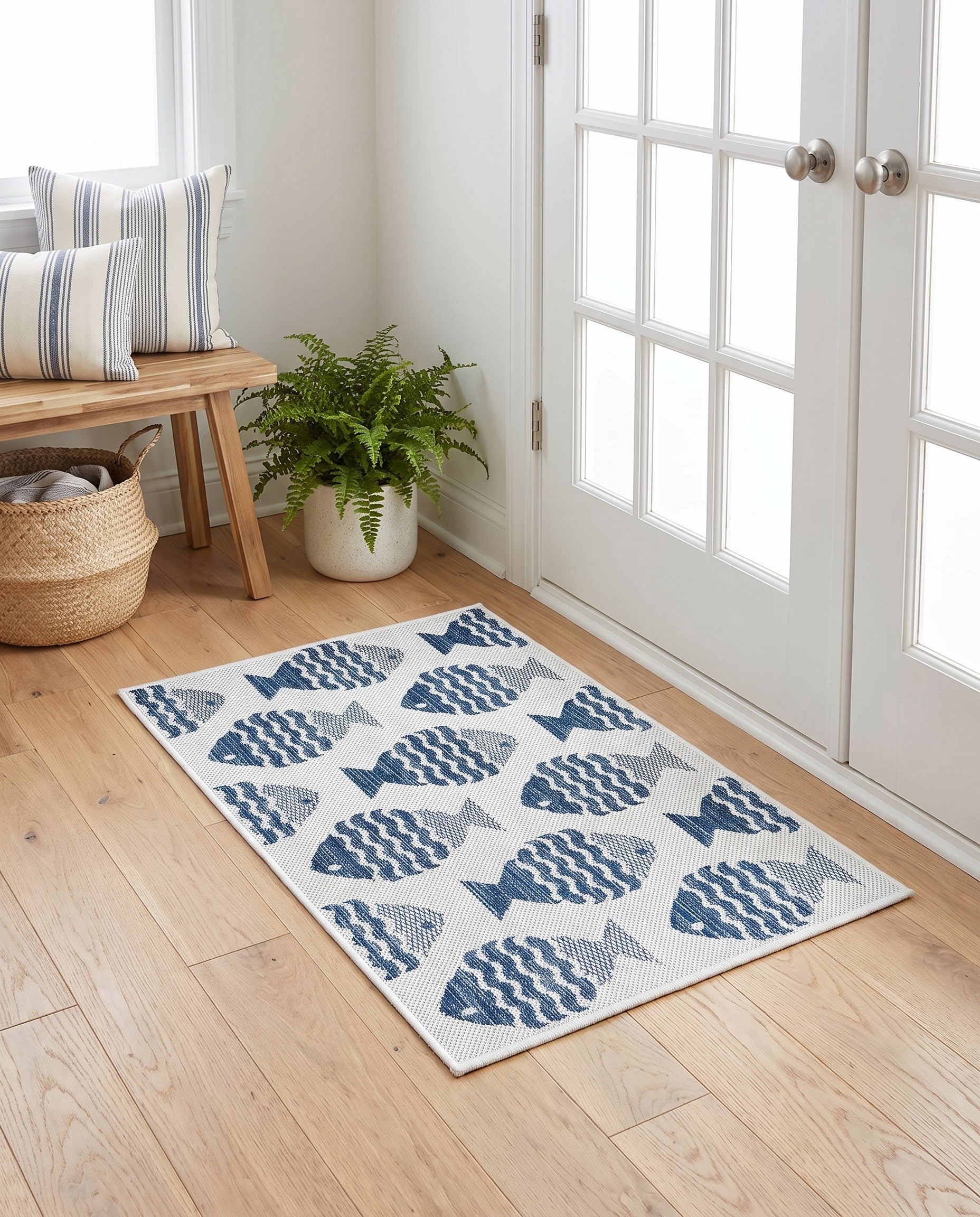 2' x 3' Easy-Clean Coastal Indoor / Outdoor Rug