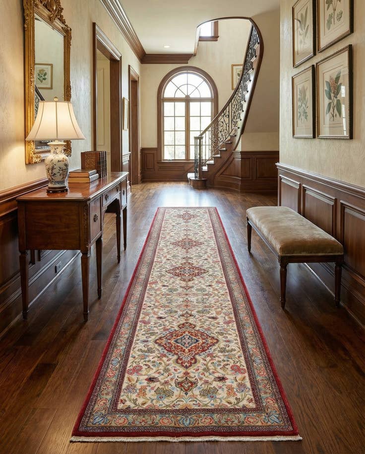Detail image of 2' 11 x 19' 4 Ghom Runner Rug