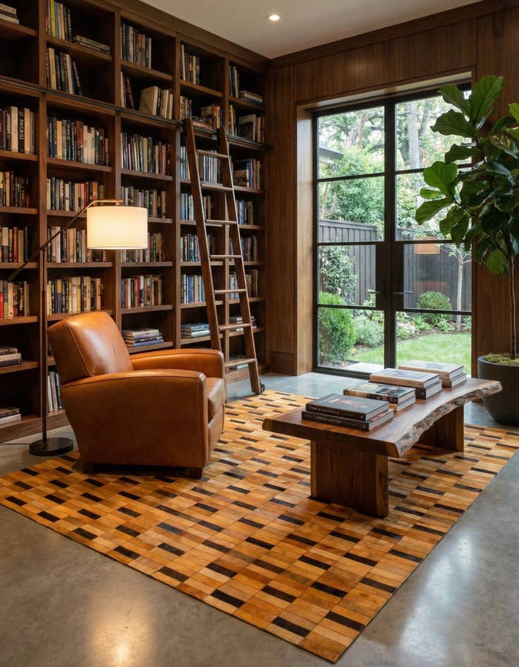 Detail image of  8' x 10' Cowhide - Patchwork Rug