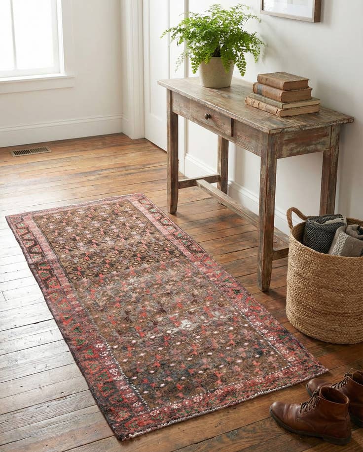 Detail image of 2' 8 x 5' 8 Hand Knotted Ultra Vintage Persian Wool Runner Rug