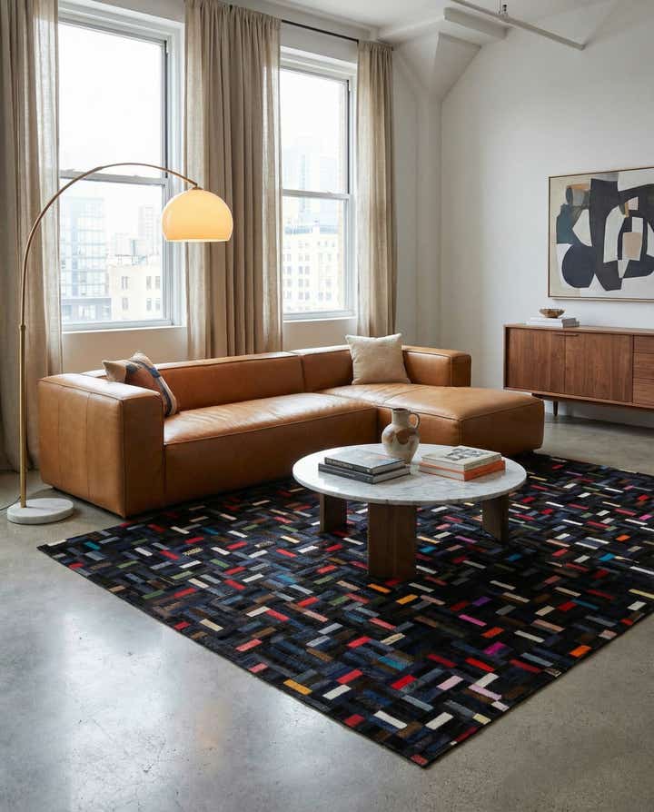5' 1 x 8' Cowhide - Patchwork Rug