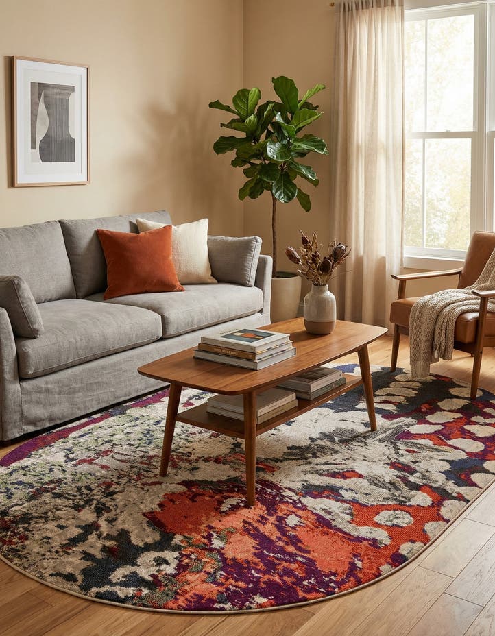 6' 1 x 9' Washable Haerfest Oval Rug