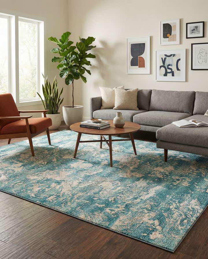 7' 10 x 10' Easy-Clean Modern Indoor / Outdoor Rug