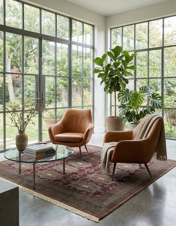 Detail image of 6' x 9' 11 Hand Knotted Bokhara Oriental Wool Rug