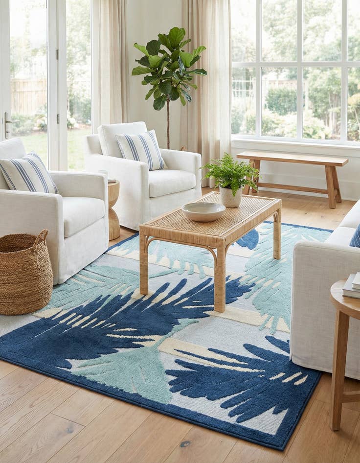 Detail image of 5' 3 x 8'  Washable Aruba Indoor / Outdoor Rug