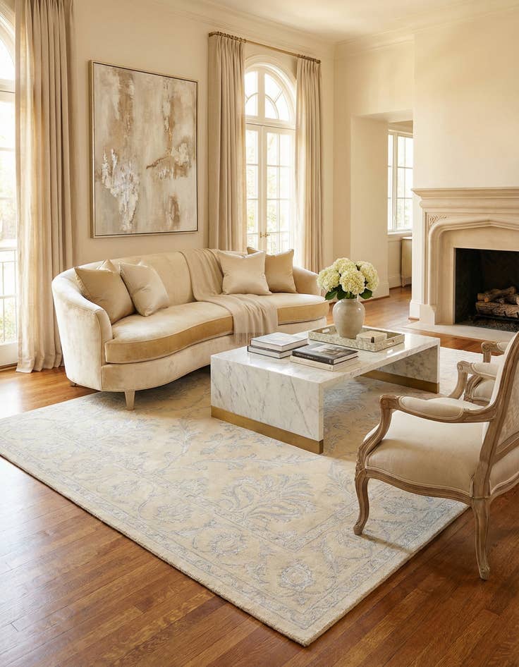 Detail image of 5' 7 x 9'  Hand Knotted Darya Rug