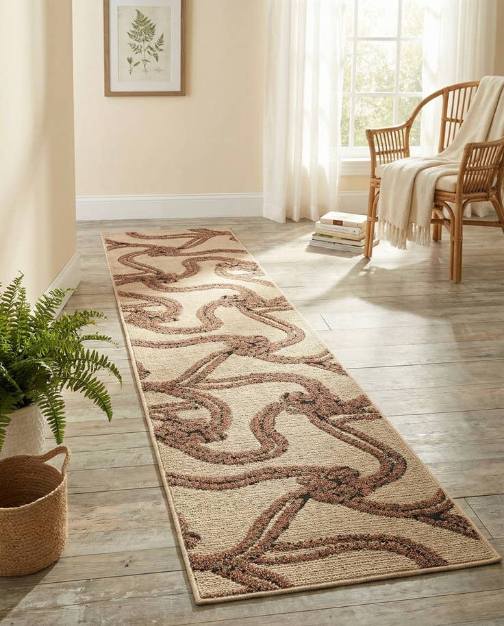 Detail image of 2' x 8' Easy-Clean Coastal Indoor / Outdoor Runner Rug