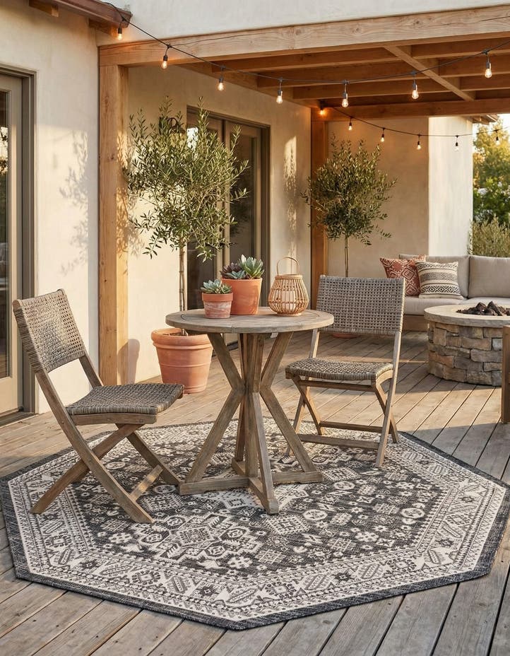 7' 10 x 7' 10 Easy-Clean Aztec Indoor / Outdoor ...