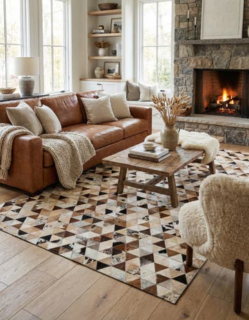5' x 7' 11 Cowhide - Patchwork Rug