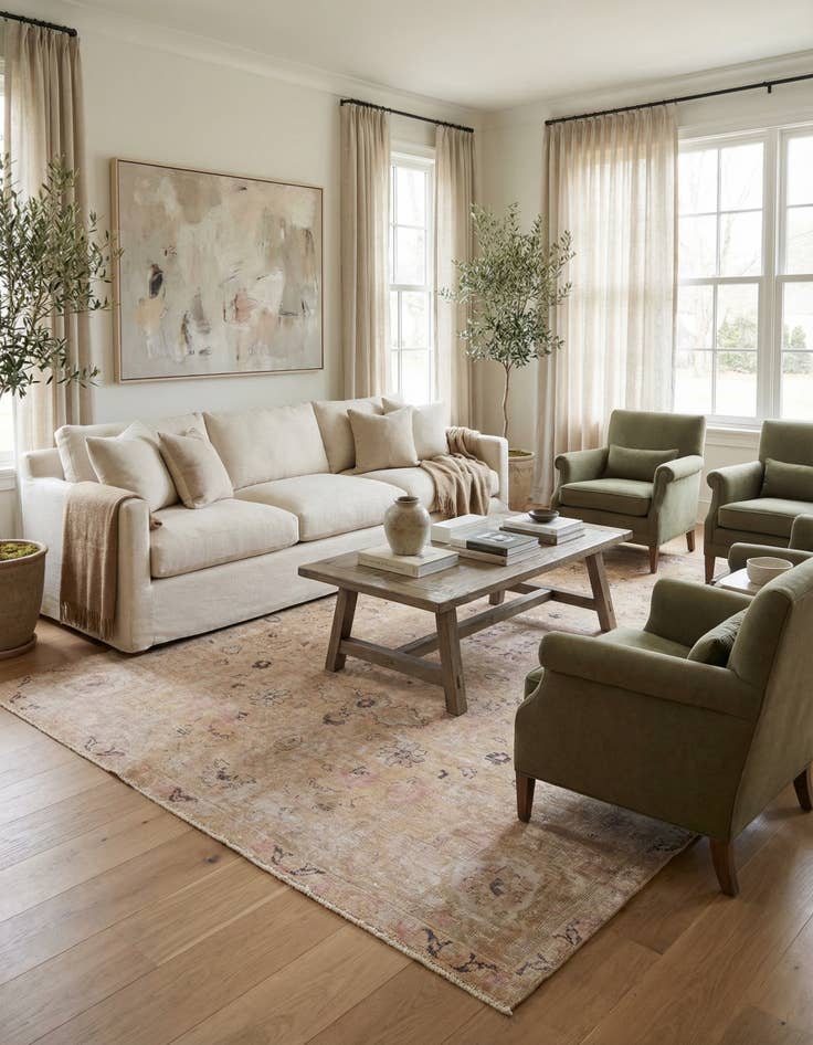 Detail image of 6' 8 x 10' 2  Hand Knotted Ultra Vintage Persian Wool Rug