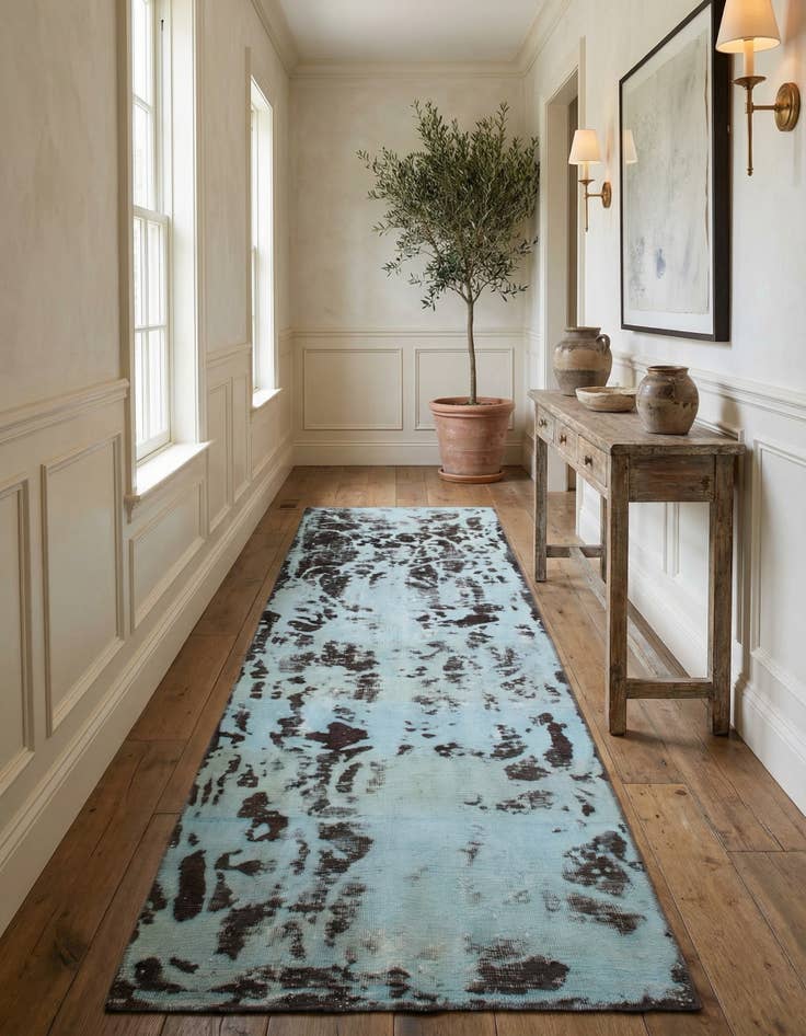 Detail image of 3' x 10' 8  Hand Knotted Ultra Vintage Persian Wool Runner Rug