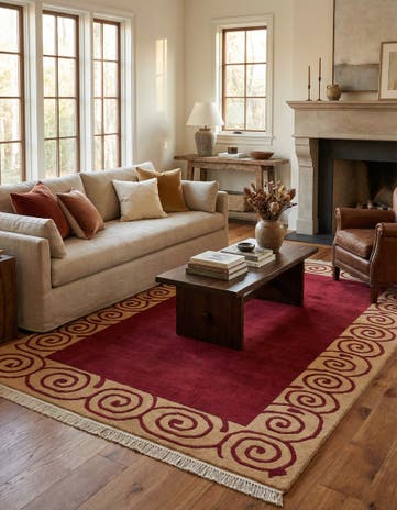 6' 6 x 9' 8 Hand Knotted Darya Wool Rug