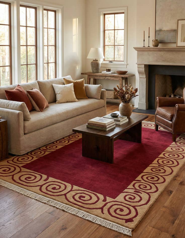 Detail image of 6' 6 x 9' 8  Hand Knotted Darya Wool Rug