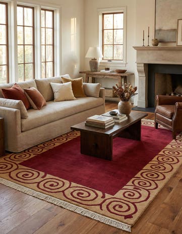 6' 6 x 9' 8 Hand Knotted Darya Wool Rug