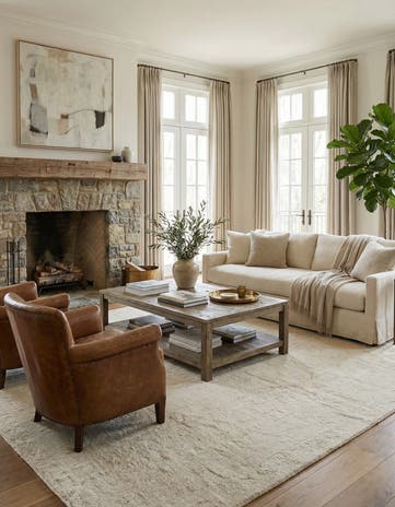 8' x 9' 7 Hand Knotted Oushak Wool Rug