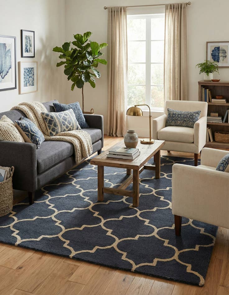 Detail image of 5' 1 x 8' Luna Wool Rug