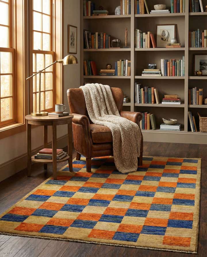 3' 9 x 5' 9 Hand Knotted Modern Ziegler Oriental Rug