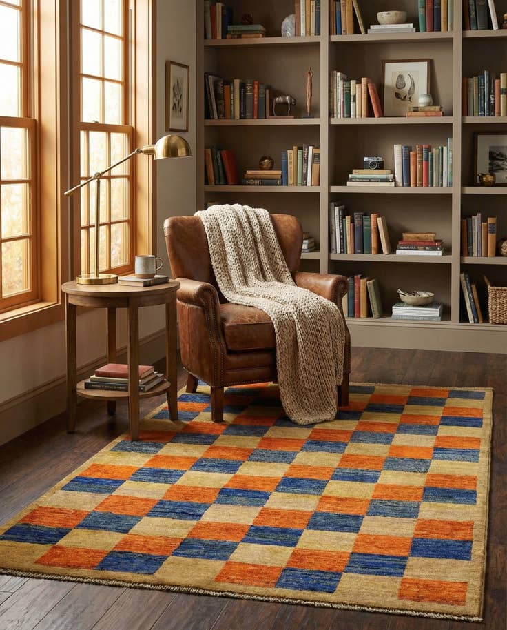 Detail image of 3' 9 x 5' 9 Hand Knotted Modern Ziegler Oriental Rug