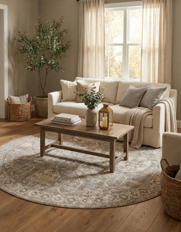 Gray Lola Round Rug