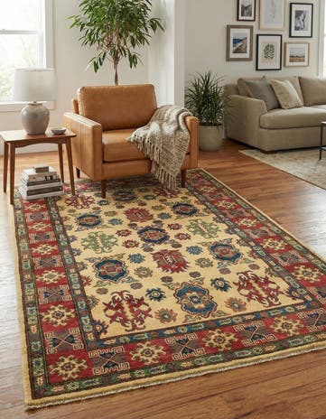 4' x 6' Hand Knotted Kazak Rug