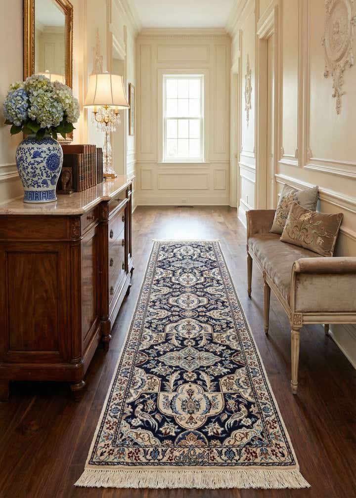 1' 8 x 7' 1 Hand Knotted Nain Rug