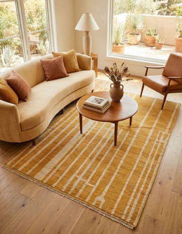 4' 3 x 6' Hand Knotted Darya Wool Rug