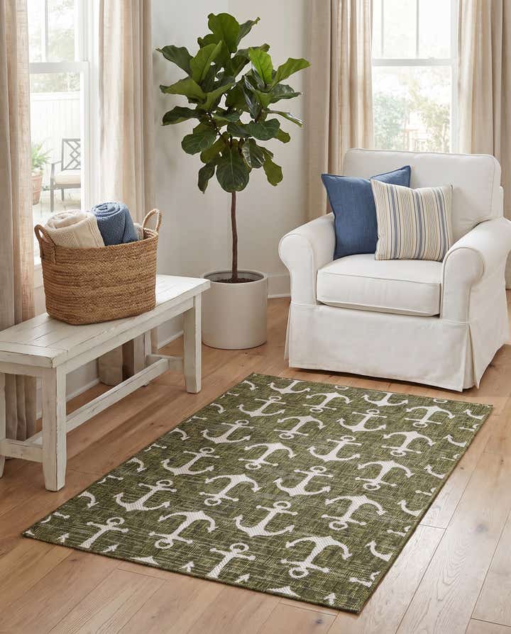 3' x 5' 3 Easy-Clean Coastal Indoor / Outdoor Rug