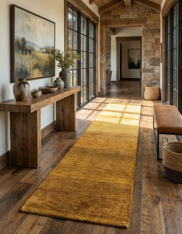 2' 8 x 9' 9 Hand Knotted Gabbeh Wool Runner Rug