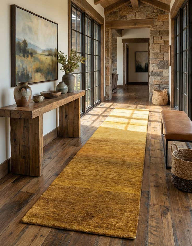 Detail image of  2' 8 x 9' 9  Hand Knotted Gabbeh Wool Runner Rug