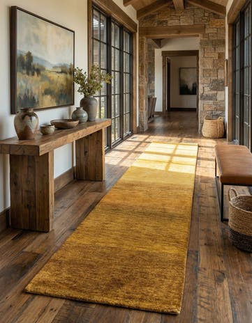 2' 8 x 9' 9 Hand Knotted Gabbeh Wool Runner Rug
