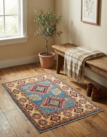 2' 7 x 3' 9 Hand Knotted Kazak Rug