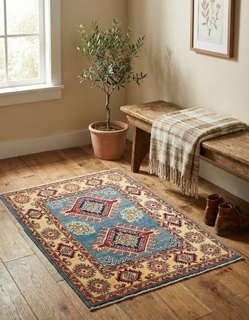 2' 7 x 3' 9 Hand Knotted Kazak Rug