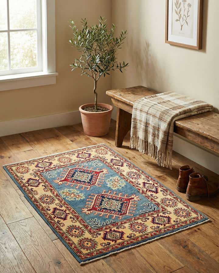 2' 7 x 3' 9 Hand Knotted Kazak Rug