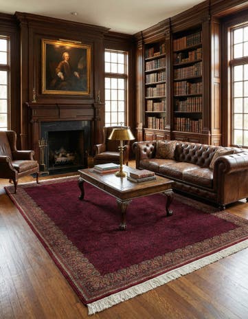 6' 9 x 9' 8 Hand Knotted Mahal Oriental Wool Rug