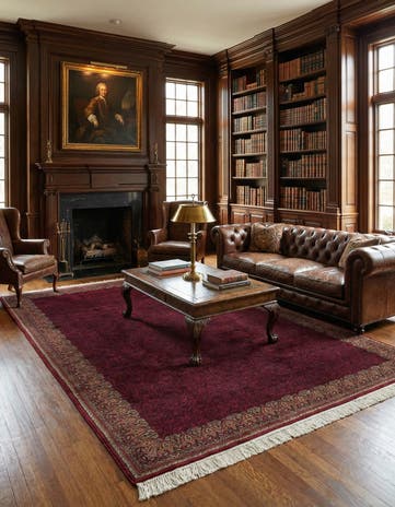 6' 9 x 9' 8 Hand Knotted Mahal Oriental Wool Rug