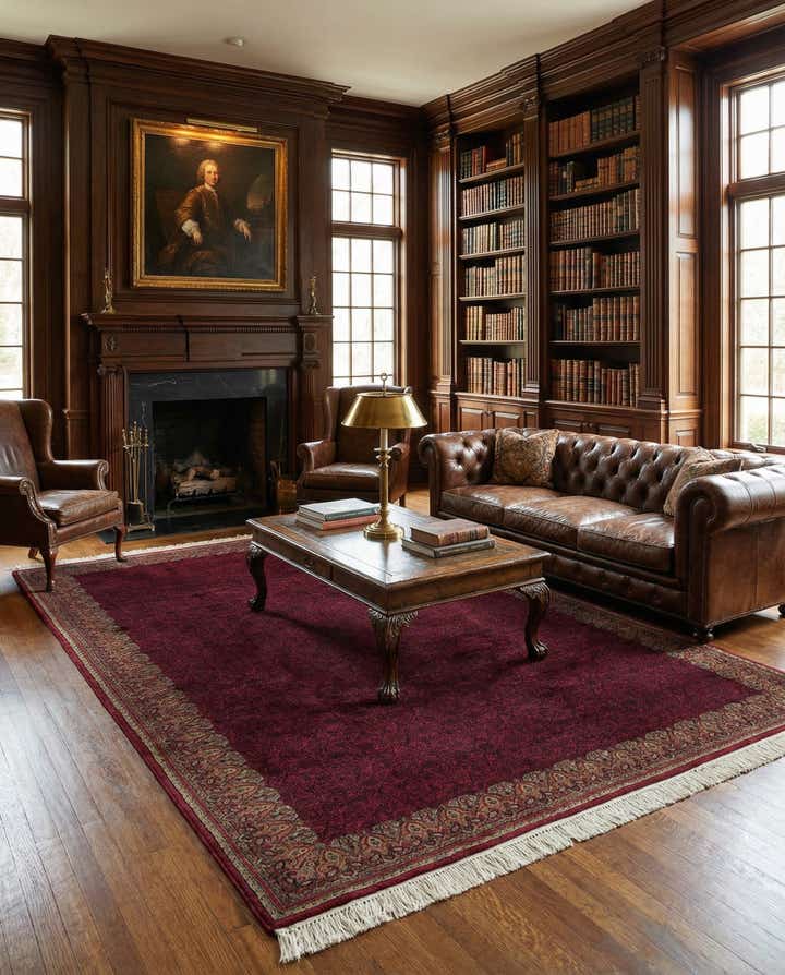 6' 9 x 9' 8 Hand Knotted Mahal Oriental Wool Rug