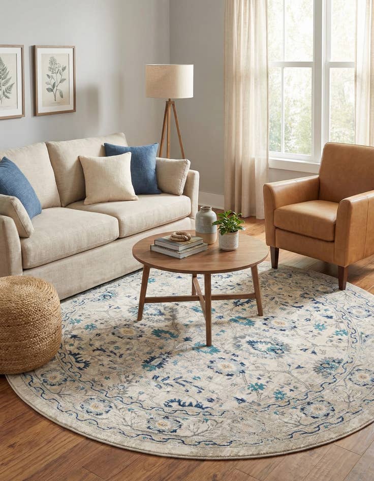 Detail image of 7' 10 x 7' 10 Stockholm Round Rug