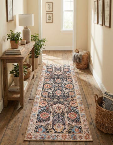 2' x 6' 1 Washable Timeless Runner Rug
